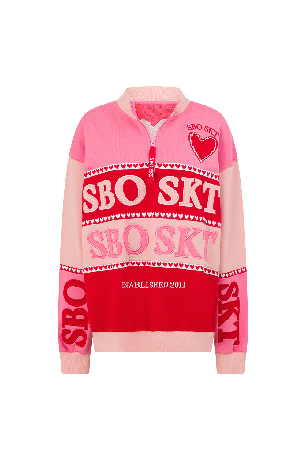 Pink Terry Oversized Vintage 1/4 Zipper Lovina Sweater