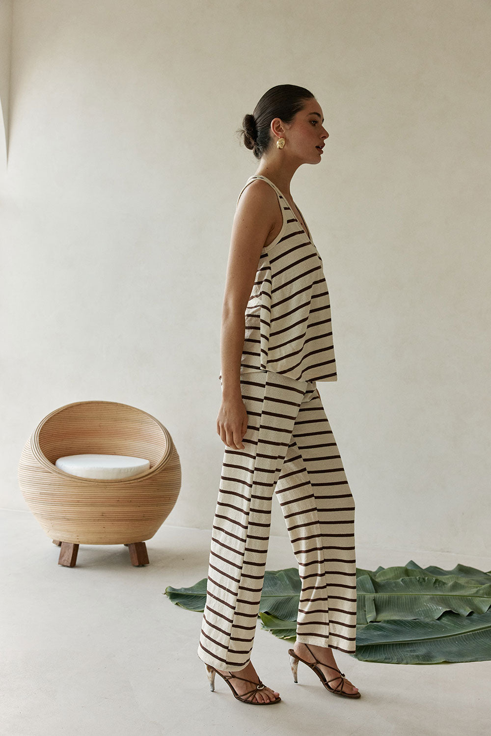 Lana Top - Brown Stripe