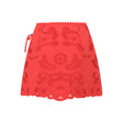 Florentina Mini Wrap Skirt - Red