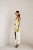 Pluto Midi Skirt - Green Yellow