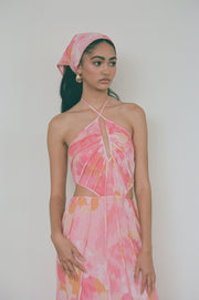 SAMPLE-Tallulah Midi Dress - Pink Gerbera