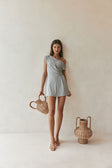Grey One Shoulder Ruched Mini Dally Dress