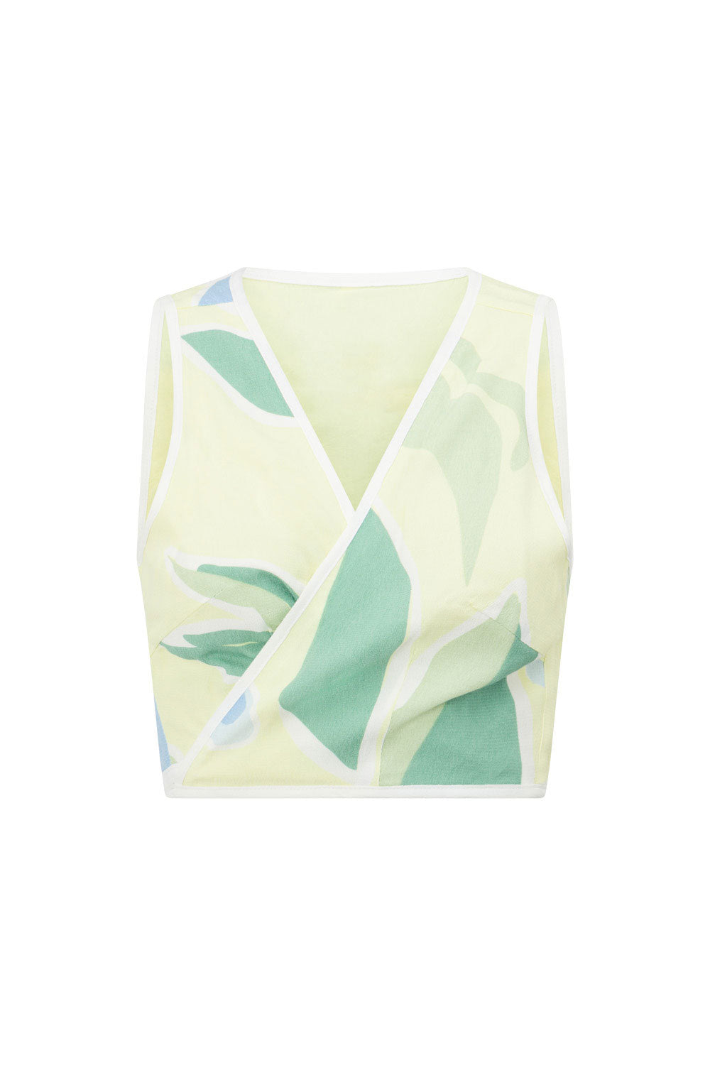 Euphoria Tie Top - Blue Green White