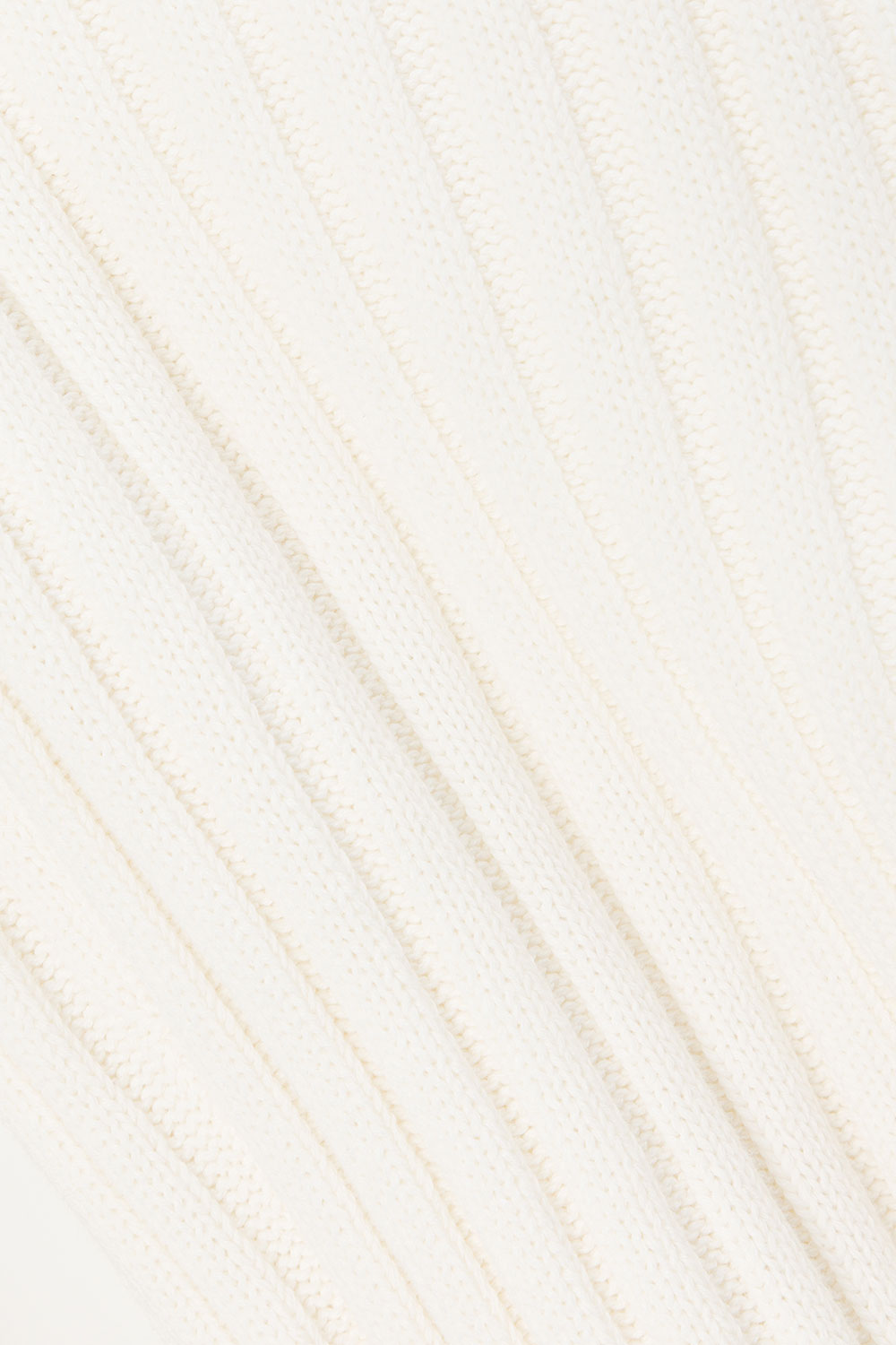 White Ribbed Knit Elastic Audri Pants