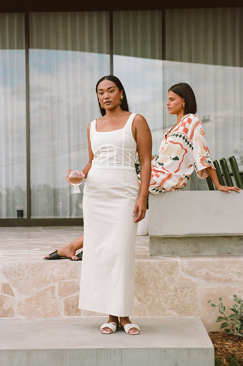 SAMPLE-Ricardo Midi Dress - Stone