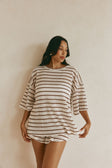 Wanderer Top - Chocolate Stripe