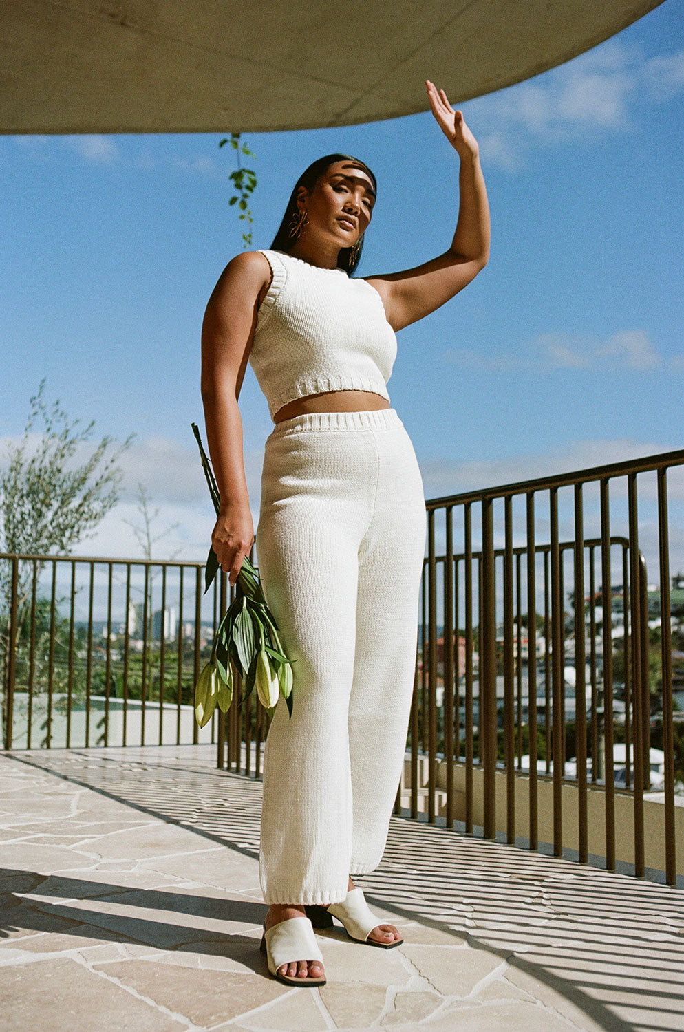 Yukio Knit Pants - White