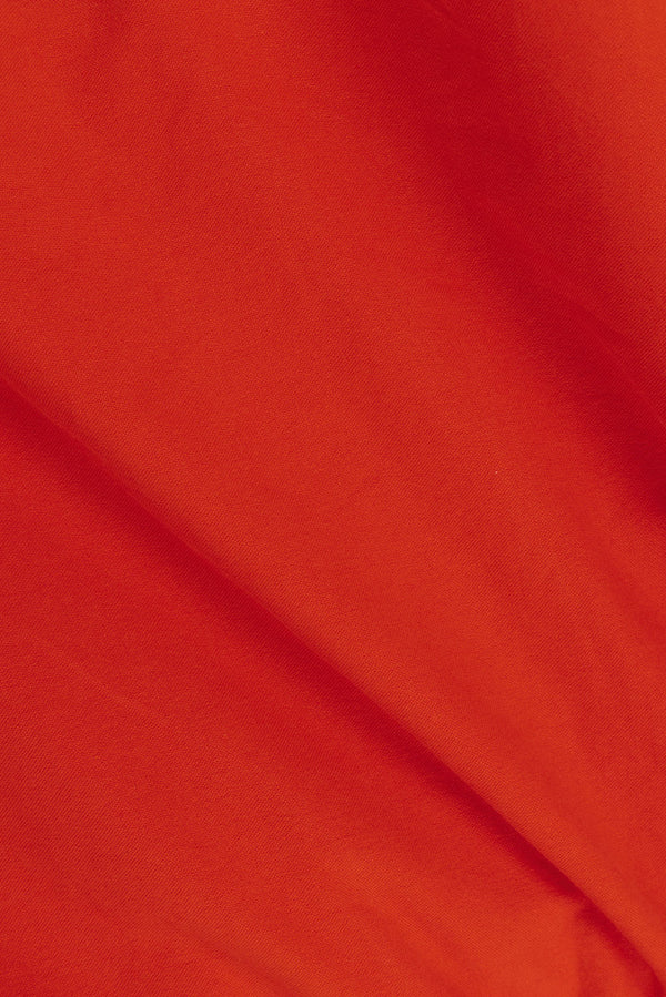 Cherry Red Long Sleeve Panelled Flounce Akel Top