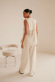 Maarten V Neckline Lace Top - Cream