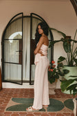 Blush Pink Crochet Knit High Waist Kama Pants