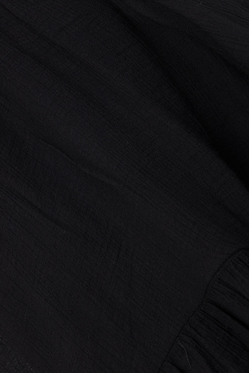 Huxley Panelled Button Up Collared Long Sleeve Top - Black