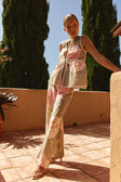 Fiori Green Floral Print Tie Malani Top
