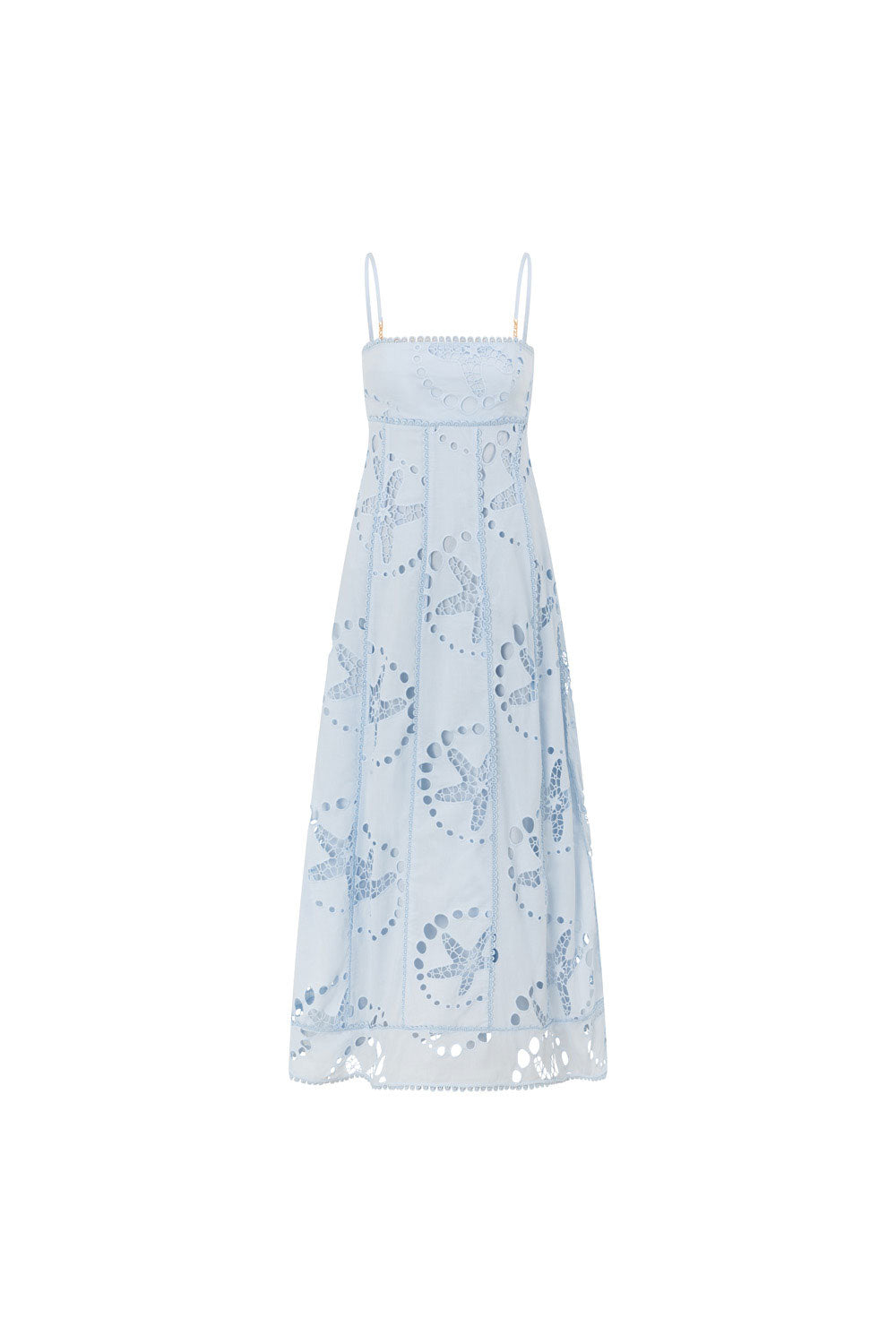 Blue Starfish Broderie Backless Maxi Avere Dress
