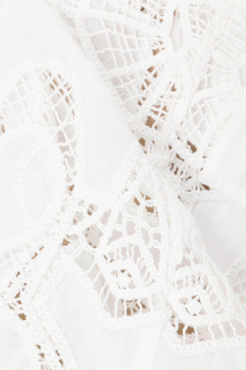 White Embroidered Cutwork Button Up Cielo Shirt