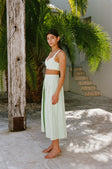 Dien Wrap Midi Skirt - Green