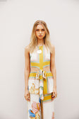 White and Yellow Botanique Cut Out Pip Jumpsuit