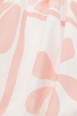 Pink Petal Patch Print Strapless Mini Kaiori Dress