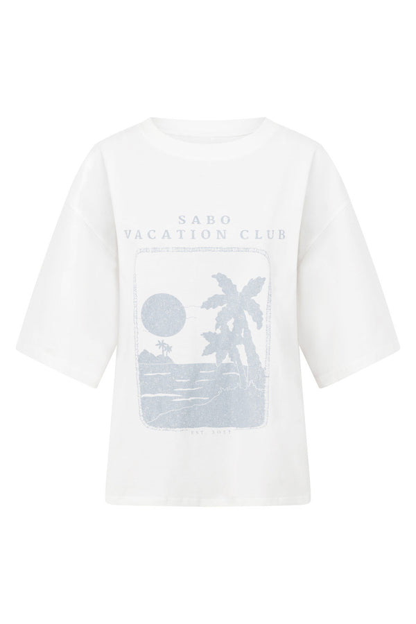 Britta Top - White, Blue