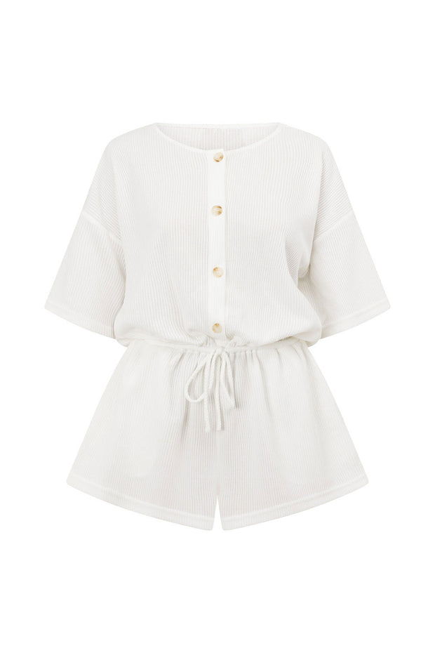 SAMPLE-Juniper Playsuit - White