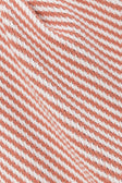 White and Coral Orange Stripe Elastic Billy Pants