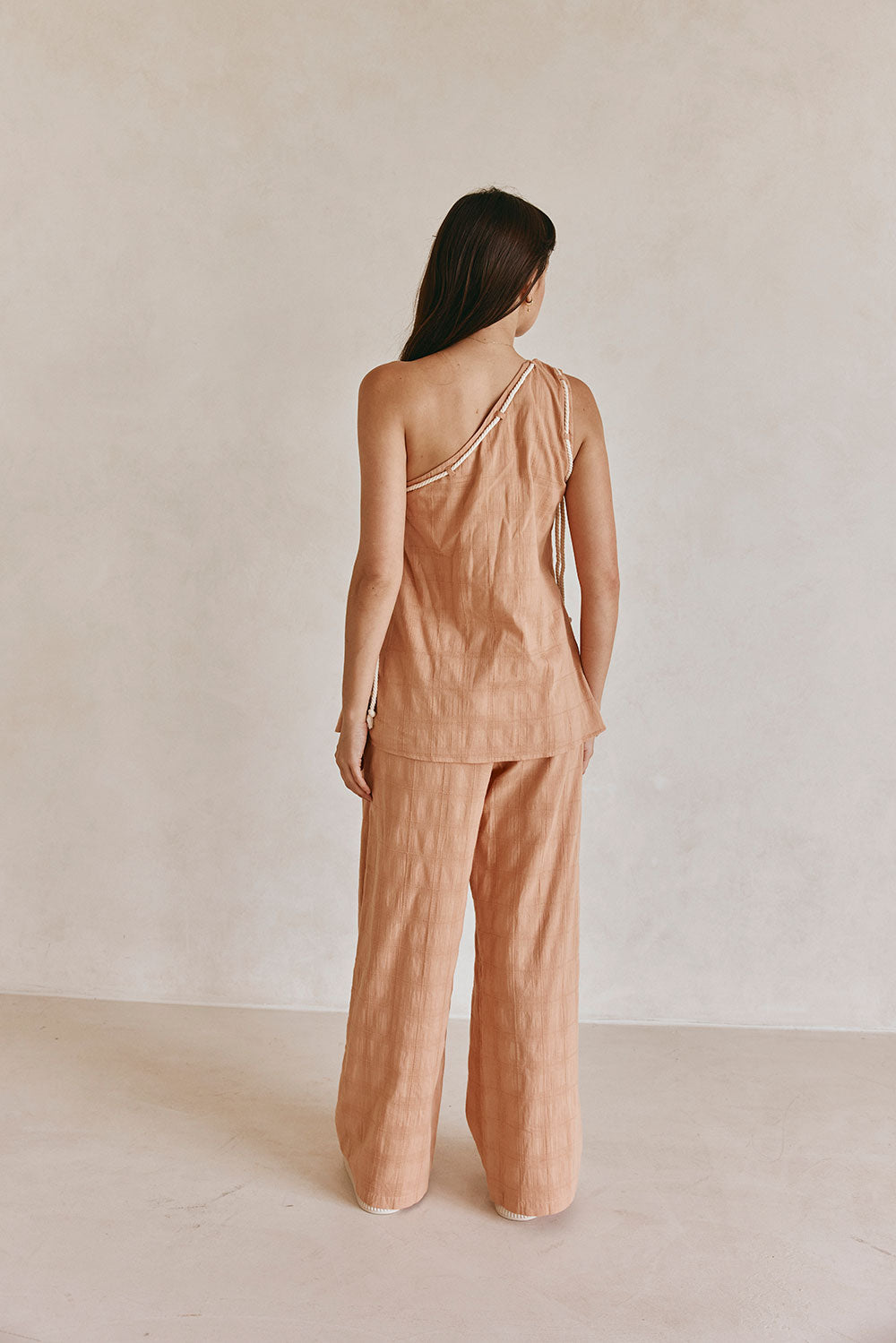 Rust Brown High Waist Drawstring Emmie Pants