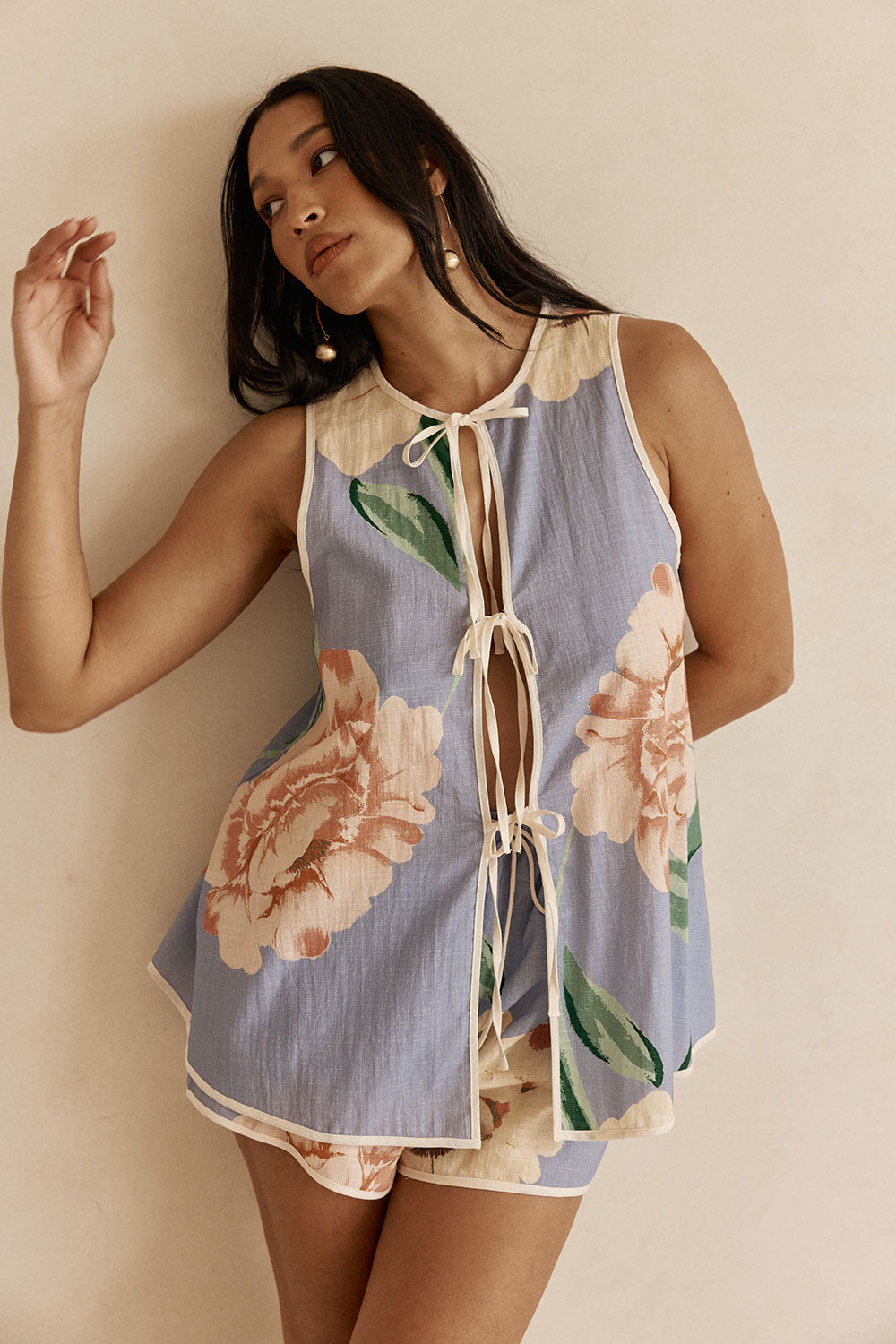Berkley Top - Fiori Blue