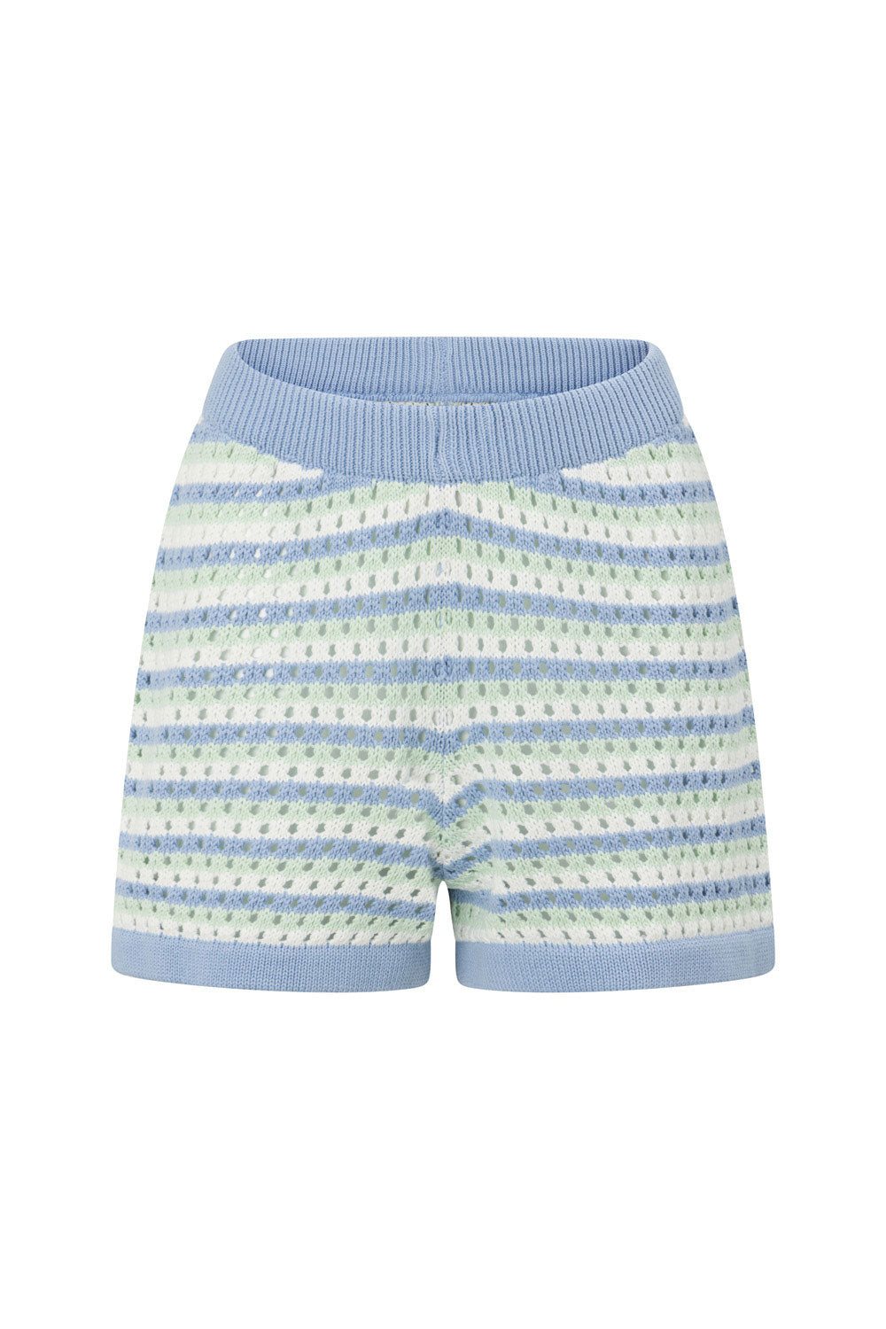 Chantel Knit Shorts - Blue Green White