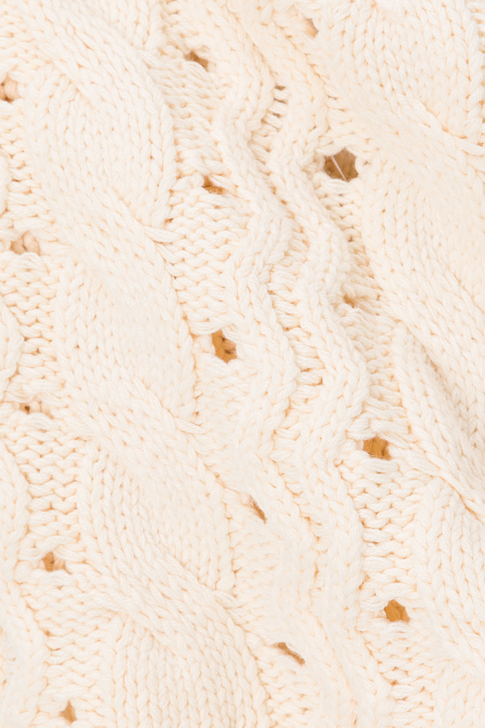 Cream Cable Knit High Waist Elastic Jenna Shorts