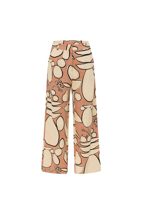 Orange Barrosa Print Torquay Trouser Pants