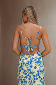 Murano Backless Midi Dress - Tranquillo Green Floral Print