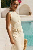 Butter Yellow Gathered Maxi Seraphina Dress