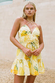 Astyn Backless Mini Dress - Yellow