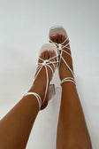Sequoia Block Heels - White