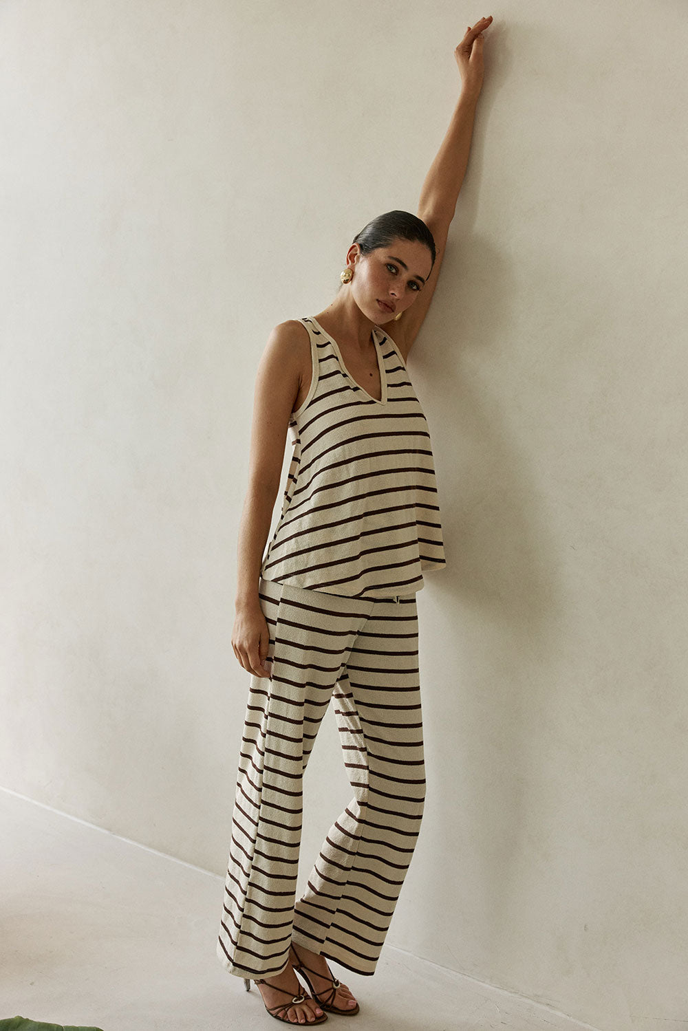Lana Pants - Brown Stripe