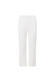 White Crochet Knit High Waist Elastic Cierra Pants