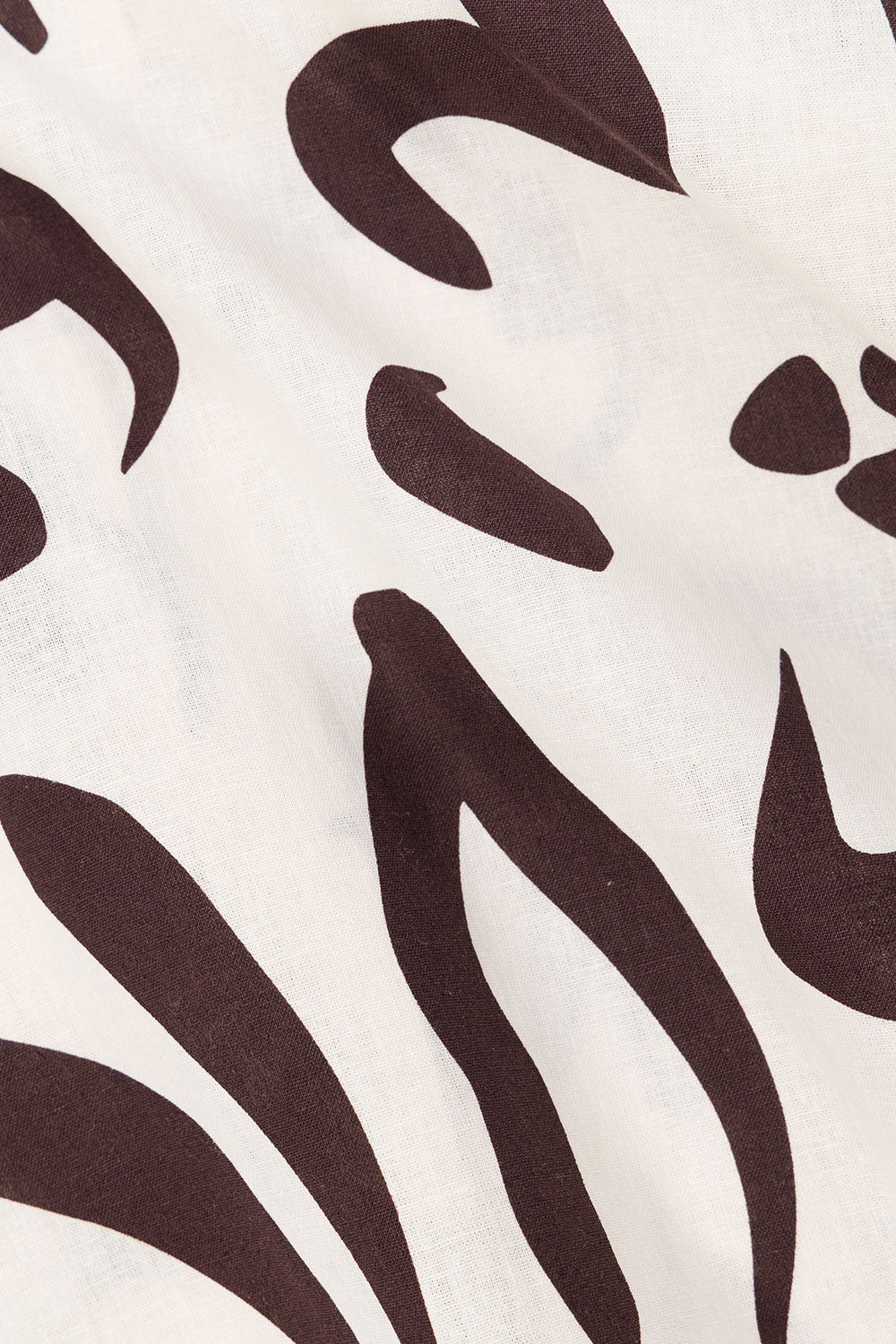 Cream Floral Fleur Lines Print Button Up Seona Top