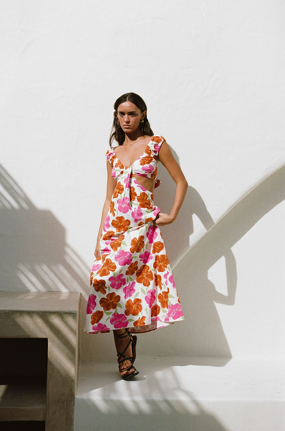 Kameliya Midi Dress - Pink