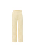 Butter Yellow Pointelle Knit High Waist Elois Pants