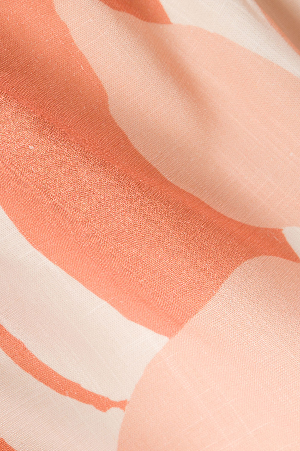 Peach Solanto Print Elastic Drawstring Ales Shorts