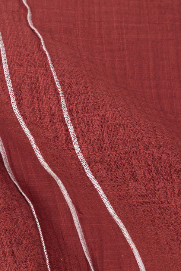 Merlot Red Cotton Strapless 