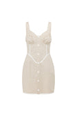 Oana Layered Mini Dress - Stone