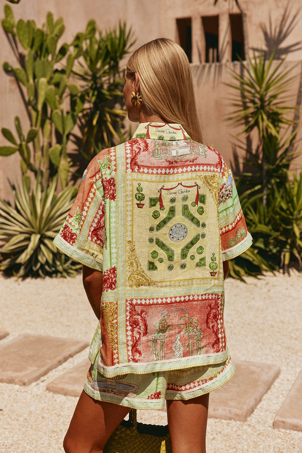 El Jardin Print Button Up Estella Shirt