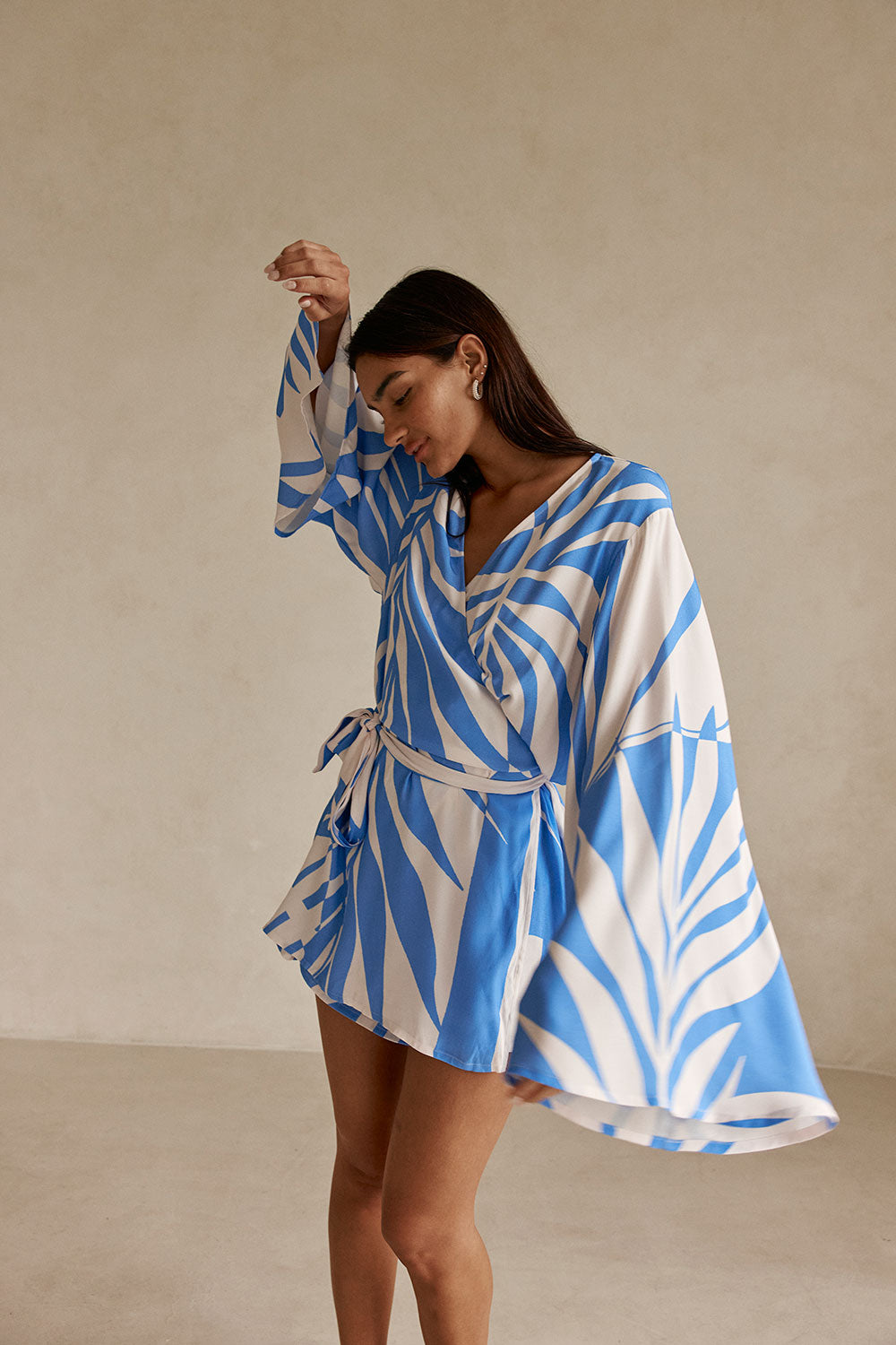 Aleksi Dress - Palm Blue