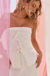 White Strapless Tie Esperanza Top