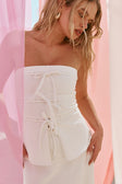 White Strapless Tie Esperanza Top