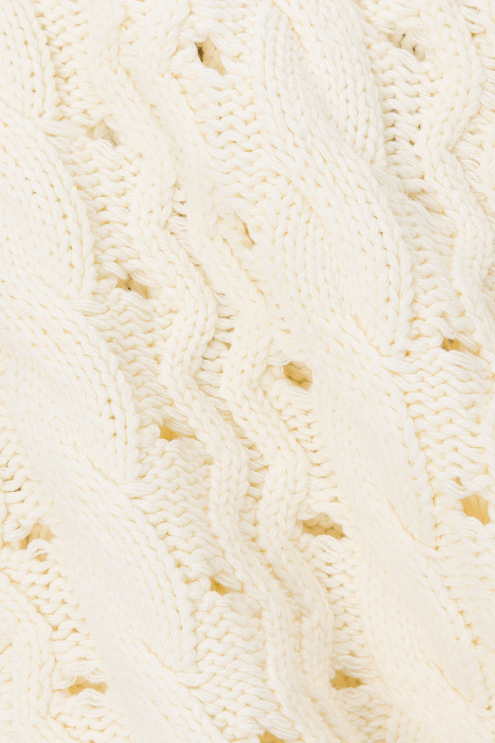Cream Cable Knit High Waist Wide Leg Elana Pants