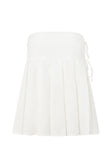 White Cotton Strapless Babydoll Avenue Top
