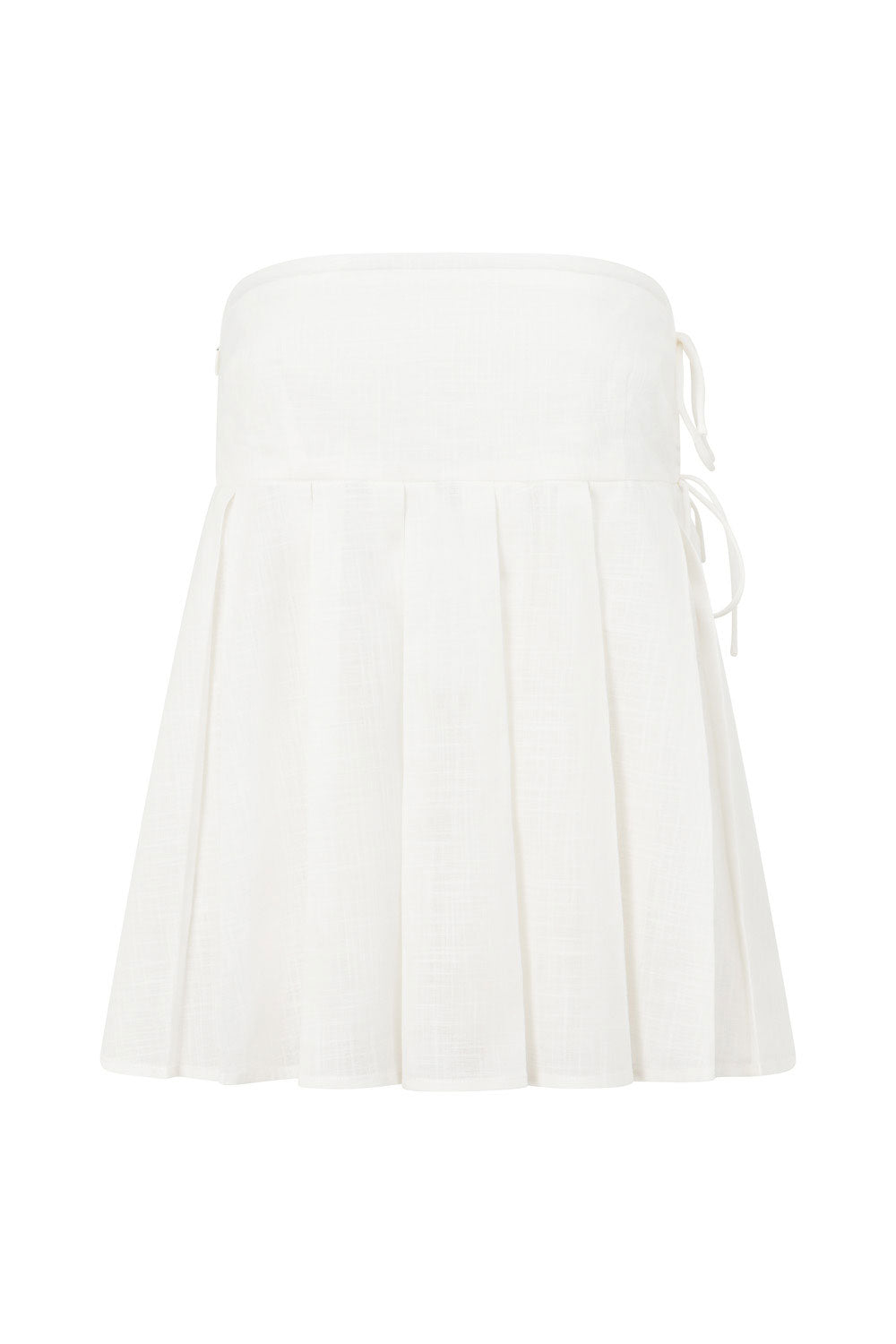 White Cotton Strapless Babydoll Avenue Top