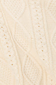 Cream Cable Knit Long Sleeve Collar Holli Sweater