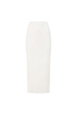 White Cable Knit Maxi Lotus Skirt
